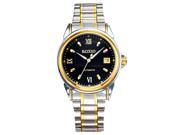 Harwish Men s Automatic Mechanical Stainless Steel Band Business Wristwatch Black