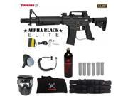 Tippmann U.S. Army Alpha Black Elite Tactical Corporal Paintball Gun Package Black