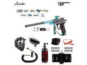 Azodin KDII Semi Auto Maddog Elite Remote HPA Paintball Gun Package Grey Cyan