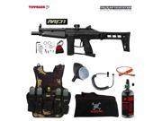 Tippmann Stryker MP1 Maddog Lieutenant HPA Tactical Camo Vest Paintball Gun Package Black