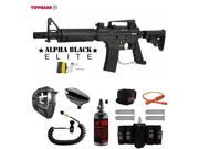 Tippmann U.S. Army Alpha Black Elite Tactical Maddog Elite Remote HPA Paintball Gun Package Black