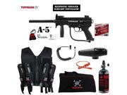 Tippmann A 5 w Response Trigger Maddog Lieutenant HPA Sport Vest Paintball Gun Package Black
