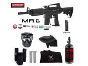 Spyder MR6 w DLS Spare FS 9 Round Magazine HPA Paintball Gun Package Black