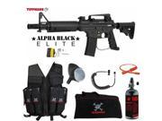 Tippmann U.S. Army Alpha Black Elite Tactical Maddog Lieutenant HPA Attack Vest Paintball Gun Package Black