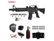 Tippmann U.S. Army Alpha Black Elite Tactical Maddog Elite HPA Paintball Gun Package Black