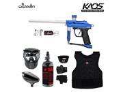 Azodin Kaos Beginner Protective HPA Paintball Gun Package Blue Silver