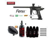 Spyder Fenix Paintball Gun w Tank Dye Rotor Hopper Pro Harness Combo Package Black