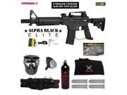 Tippmann U.S. Army Alpha Black Elite Tactical w E Grip Beginner CO2 Paintball Gun Package Black