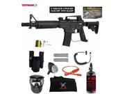 Tippmann U.S. Army Alpha Black Elite Tactical w E Grip Private HPA Paintball Gun Package Black