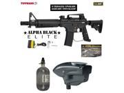 Tippmann U.S. Army Alpha Black Elite Tactical w E Grip Advanced HPA Paintball Gun Package Black