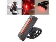 USB Rechargeable Bike Bicycle Light Rear Back Safety Tail Light Red New
