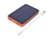 Large Capacity Waterproof Portable Solar Power Bank Dual USB Solar Charger Black Orange 50000mAh