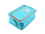 1pc Portable Waterproof Travel Zipper Shoe Makeup Cloth Organizer Storage Bag Mint Green