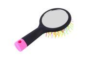 Rainbow Volume Anti static Hair Curl Straight Massage Comb Brush Mirror