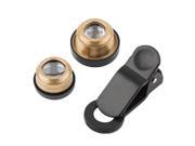 Hot 3 In 1 Clip Camera Lens Fish Eye Wide Angle Macro Kit For Smart Phone