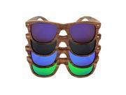 Popular Unisex Vintage Metal Hinge Zebrawood Frame Polarized Sunglasses