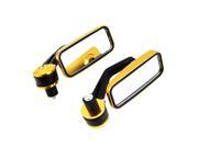 Side Mirrors for Motorcycle Rear View Handle Bar End Mirrors Square NEW