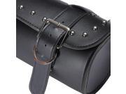 Black Motorcycle Scooter Round Barrel Storage Tool Pouch Handle Bar Bag