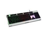 Waterproof Rainbow Keyboard With Rainbow Backlight USB Wired Game Keyboard