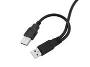 Portable Size Dual USB To SATA Line USB2.0 Data and Power Cable Adapter