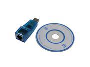 USB 1.1 To LAN RJ45 Ethernet 10 100Mbps Network Card Adapter blue for PC