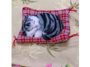 New Lovely Simulation Animal Doll Plush Sleeping Cats with Sound Kids Toy