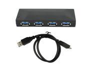 Quad 4 Port USB 3.0 Hub For XBox One for PS4 for WIUI Up to 5Gbps data speed