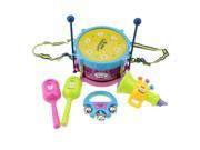 5 PCS Unisex Boy Girl Drum Musical Instruments Band Kit Kids Toy Gift Set