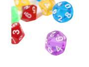 10pcs Set Games Multi Sides Dice D10 Gaming Dices Game Playing 5 Color