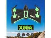 X99A RC Drone 2.4G 4CH Wing Rocket Quadcopter with Altitude Hold  One Key Take off/Land Mini Airplane Gift Toy RTF