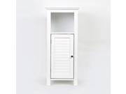 Glitzhome 34.33 H Wooden Floor Storage Cabinet with 1 Shutter Door White