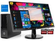HP Slimline 290 Small Form with 24" FHD Monitor, AMD Dual-Core A9-9425 Upto 3.7GHz, 8GB RAM, 256GB SSD + 1TB HDD, DVD-RW, VGA, HDMI, Card Reader, Wi-Fi, Bluetoo