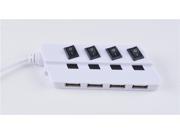 QSMHYM 4 Port USB 2.0 HUB With LED Indication And Switch CQT 032 W