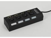 4 Port USB 2.0 HUB With Independent Switch CQT H010 B