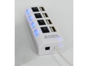 4 Port USB 2.0 HUB With Independent Switch CQT H010 W