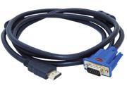 QSMHYM HDMI Male TO VGA Male with 2 Magnetic loops 1.8m Cable