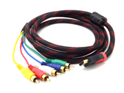 QSMHYM HDMI Male TO 5RCA with Braid 1.5M Cable