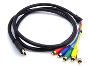 QSMHYM HDMI Male TO 5RCA 1.5M Cable
