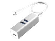 New Type C 3.1 To 2 Port USB 3.0 HUB Plus 1 Charging Port Aluminum Alloy