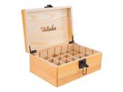 Welledia Aromastorage Essential Oil Wooden Storage Box Fits 24 Bottles