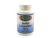 Acetyl L Carnitine 500mg By Vitamin Discount Center 90 Vegetarian Capsules