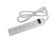 Fuji Labs 3Ft 6 Outlet Surge Protector 15A 90J UL