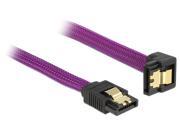 New SATA III cable SATA 3.0 6G S straight to down With latching Nylon braiding 18 purple