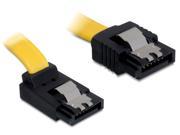 NEW SATA III SATA 3.0 6G S straight to up angled cable yellow with latching 18