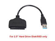 Portable Super Speed USB 3.0 To SATA 22 Pin 2.5 Inch Hard Disk Driver SSD Adapter Cable Converter