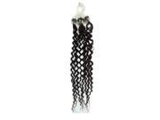 100S 20 100% Real Remy Micro Loop Ring Beads Hair Curly human hair extensions 02 Dark Brown