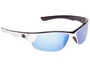 Strike King S11 Gulf Sunglasses White Black Frame White Blue Mirror Gray Lens