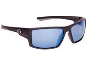Strike King S11 Pickwick Sunglasses Black Frame White Blue Mirror Gray Base Lens
