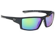 StrikeKing S11 Pickwick Sunglasses Black Frame White Blue Mirror Amber Base Lens