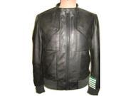 New Yorker Mens Leather Jacket Black